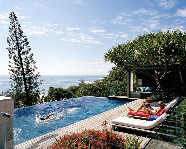 Relaxing by the Pool